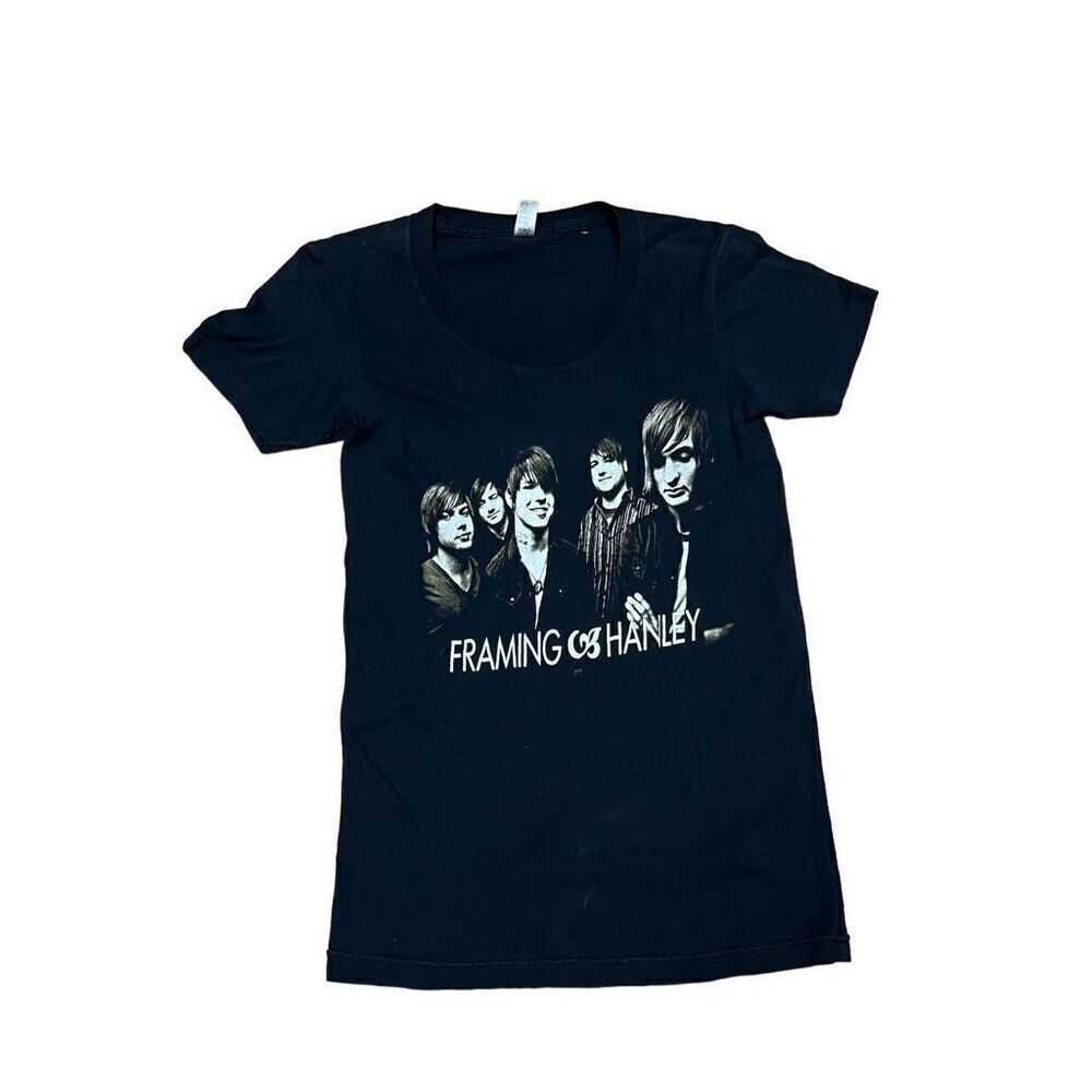 American Apparel Womens Black Framing Hanley Short Sleeve T-Shirt Size Small - Picture 2 of 9